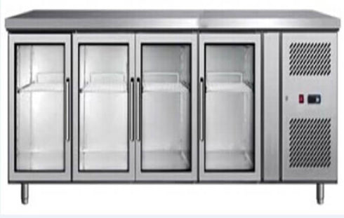 4 DOOR GLASS DOOR UNDERBAR 2230X700X 850 NO LOCK AVAILABLE - cater-care